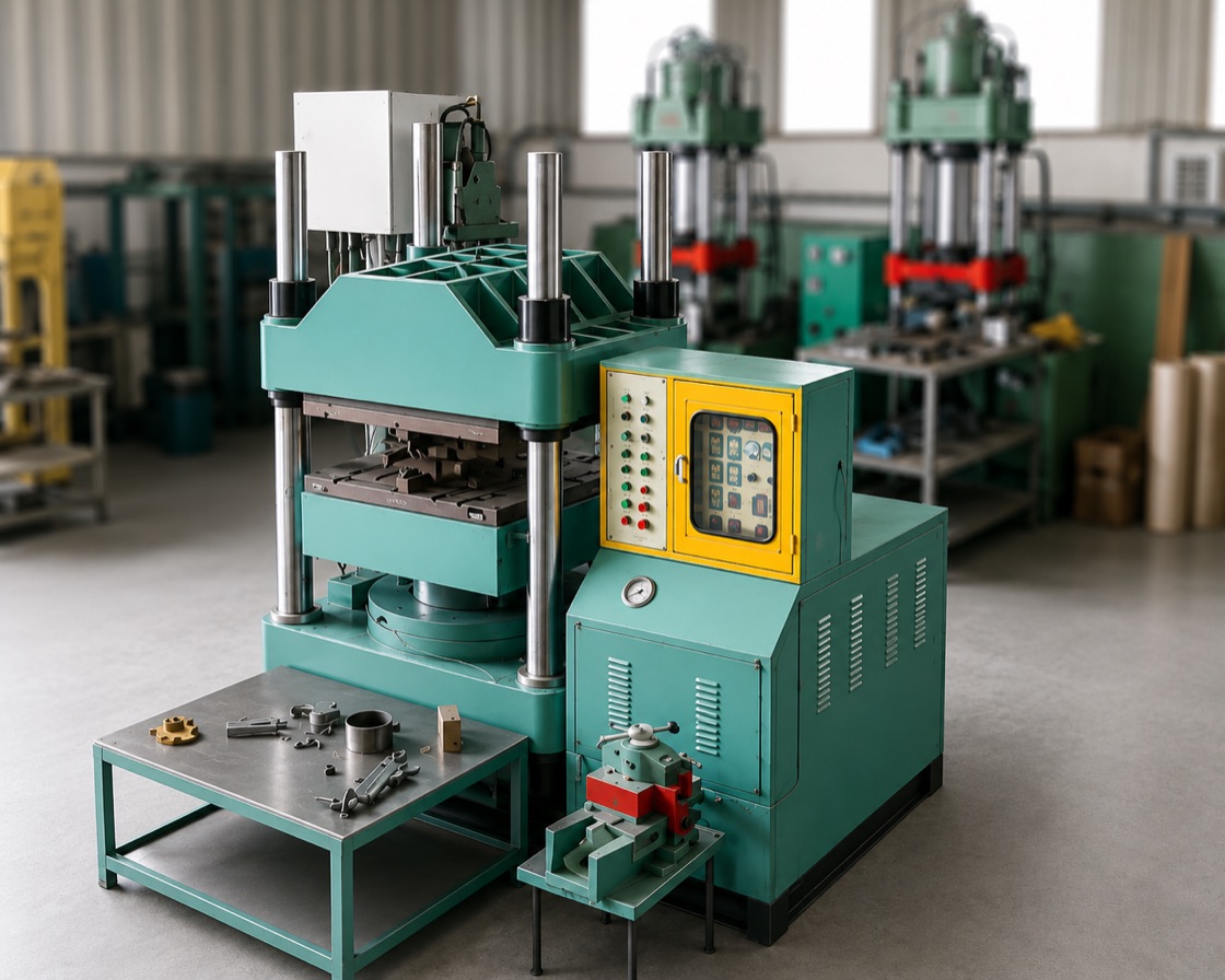 Rubber moulding press at the Amman factory